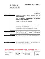 UNE-EN 60730-2-2:2003/A1:2007