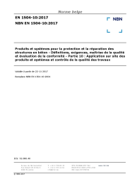 NBN EN 1504-10:2017