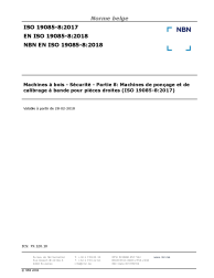NBN EN ISO 19085-8:2018