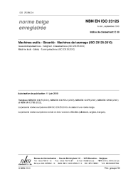 NBN EN ISO 23125:2010